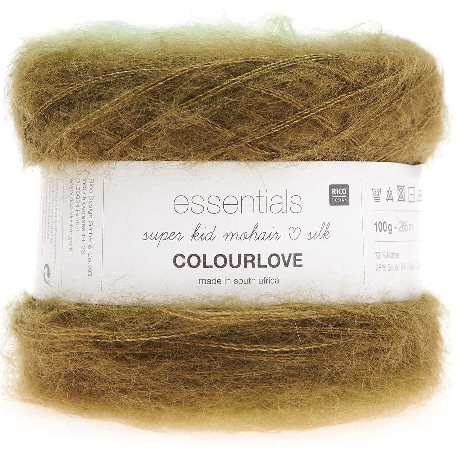 Rico Super Kid Mohair loves Silk Colourlove 20 - Gomitolo di lana mohair per lavorare a maglia e all'uncinetto, 100 g