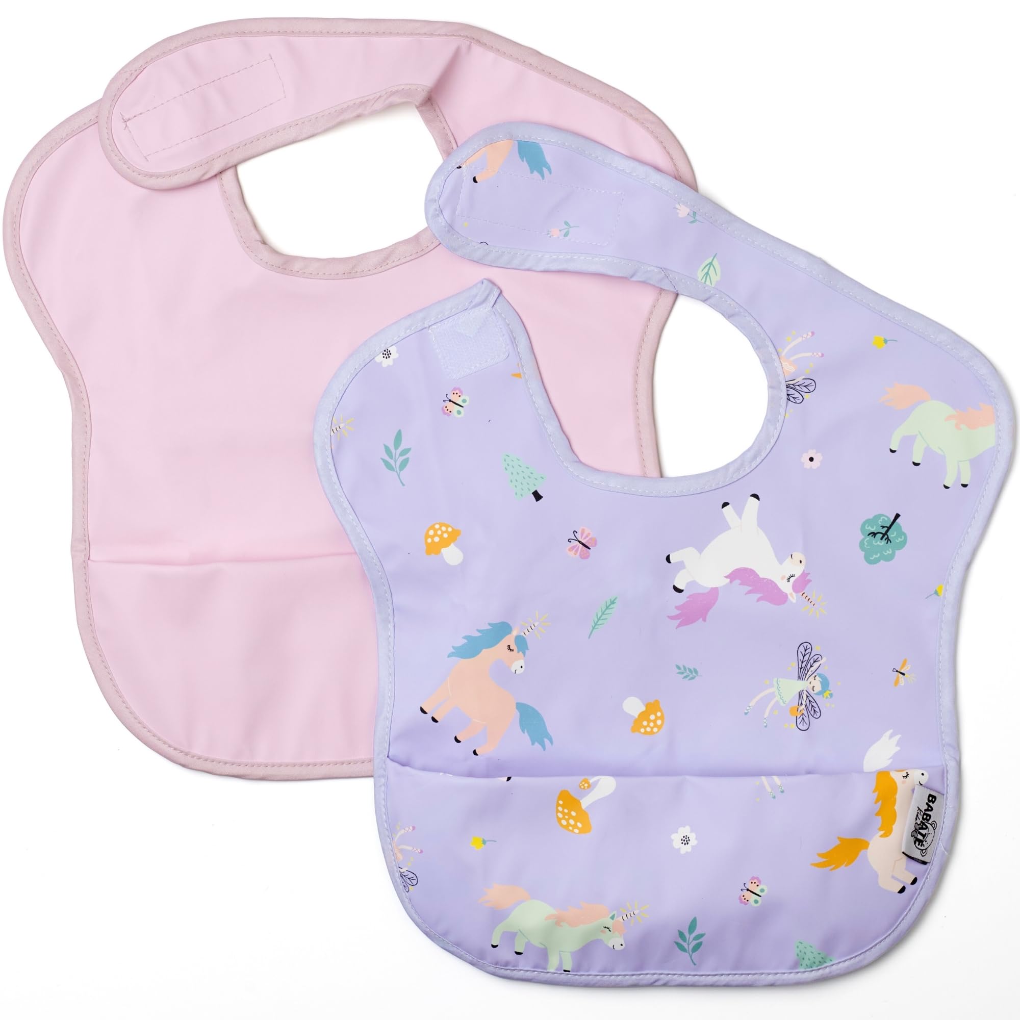 Bavaglini impermeabili 2 unità, plastificati, smanicato, pappa svezzamento, bambini