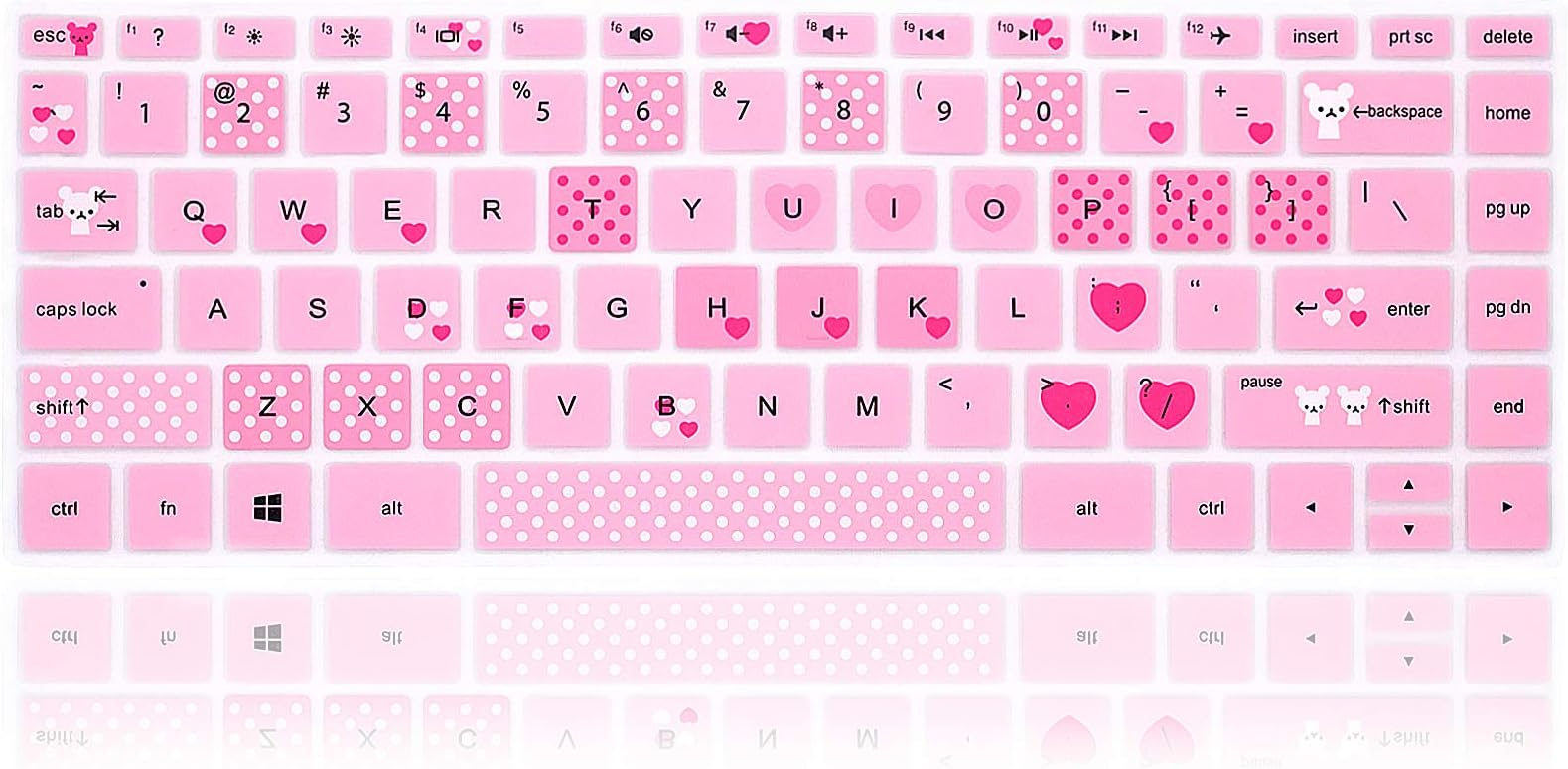 I-Tensodo Keyboard Cover Compatible 2020 2019 2018 HP 14 Inch Laptop/HP Pavilion X360 14M-BA 14M-CD 14M-DH 14-BA 14-BF 14-CM 14-CF 14-DF 14-DF 14-DK 14-DS 14-DQ Series Protective Case GradualPink - View #12