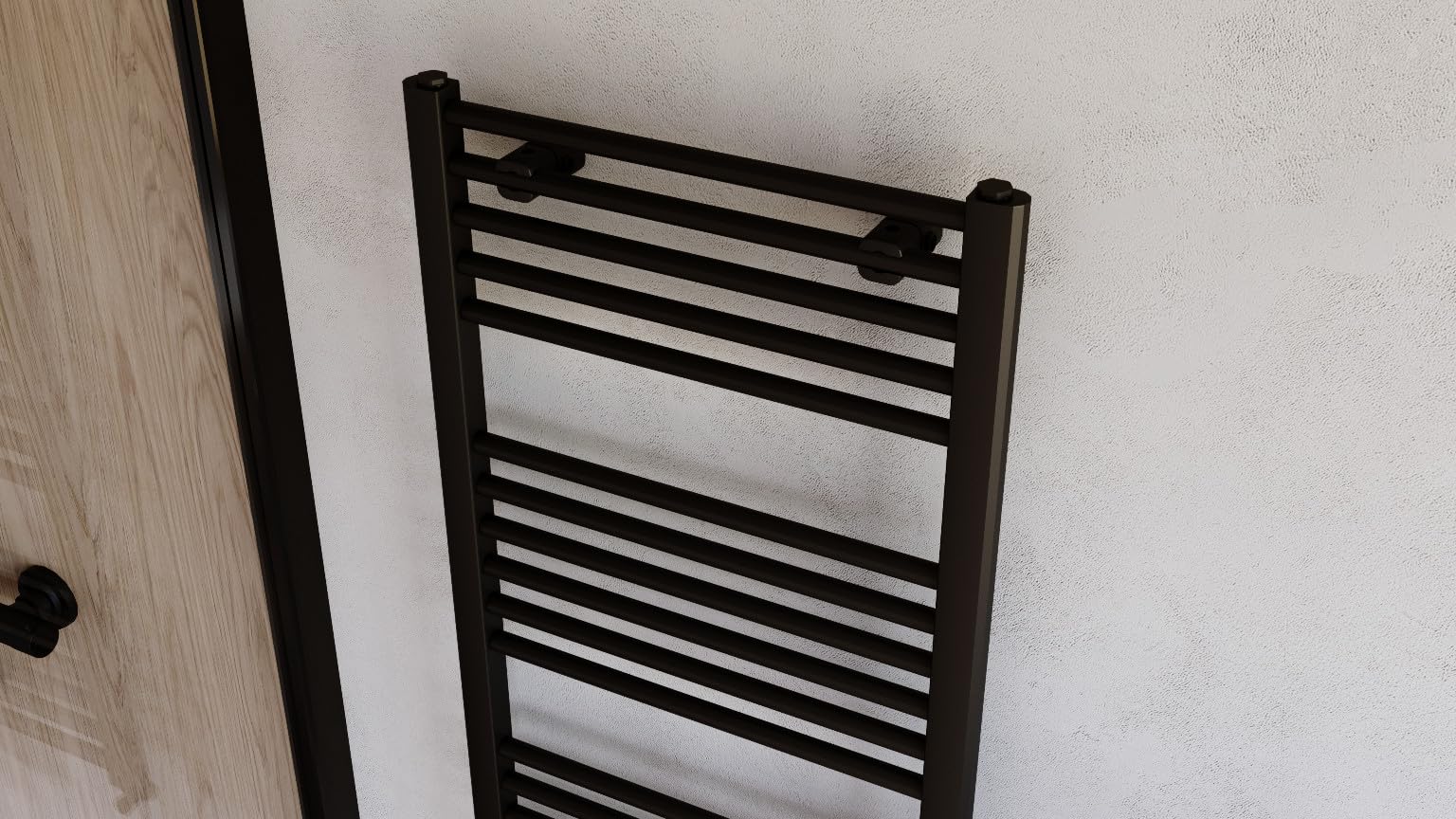 Grzejnik łazienkowy LUXRAD Basic G 628 x 500 mm czarny mat str. ZD 286W