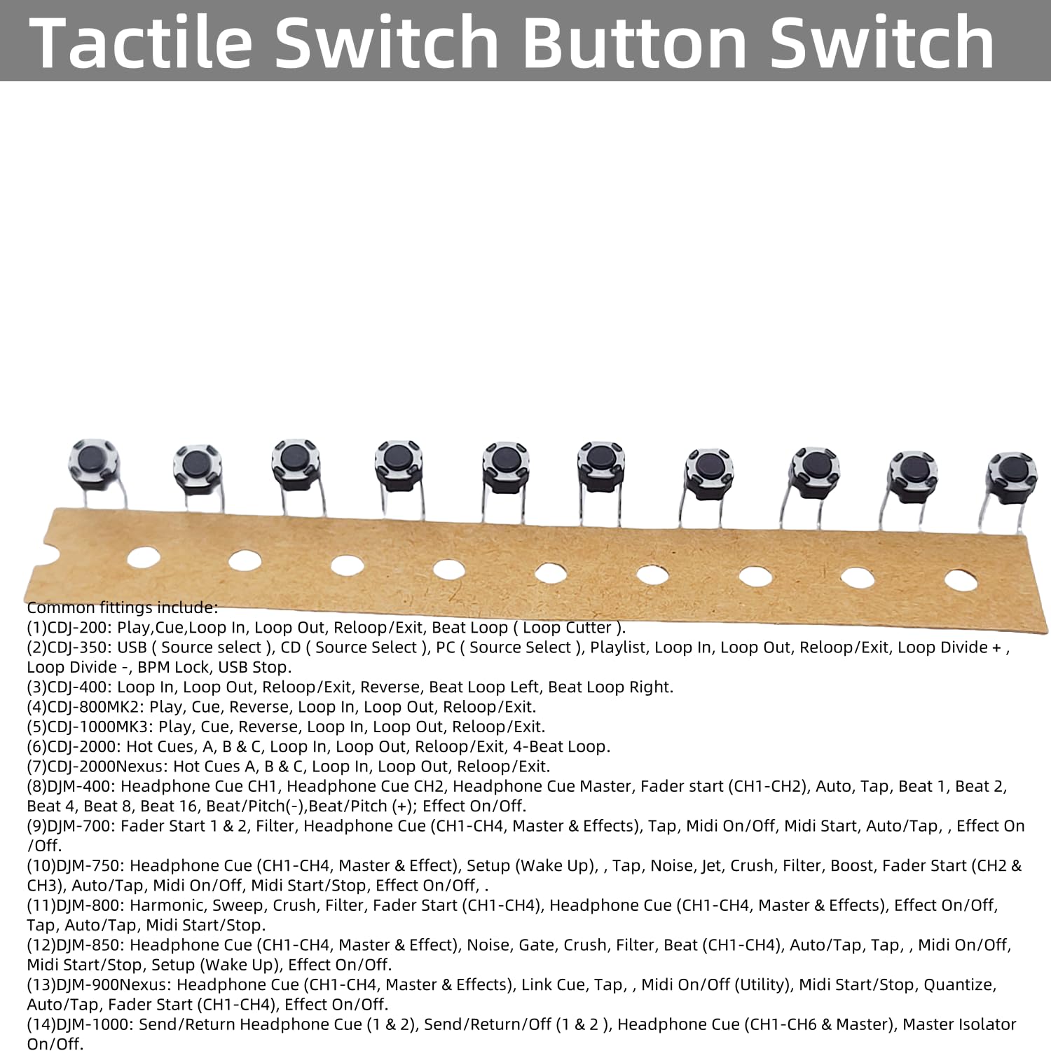 Amazon.com: Komitasui Tactile Switch Button Switch for Pioneer