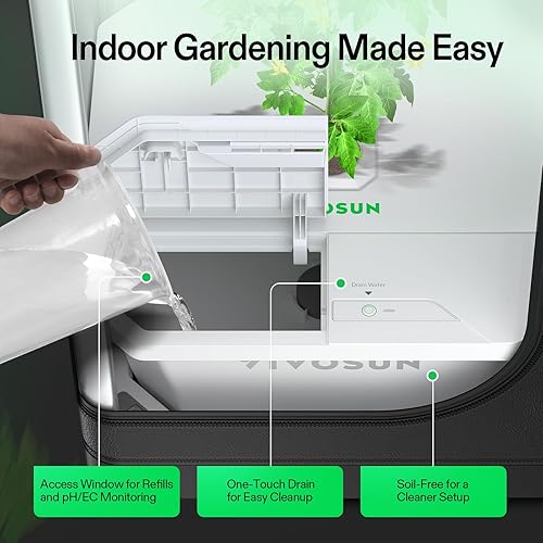 Miniatura 5 de VIVOSUN VGrow DWC Kit de sistema hidropónico, solo para caja de cultivo inteligente VGrow, no compatible con E42AE42A+A22A10, no se usa en carpa de
