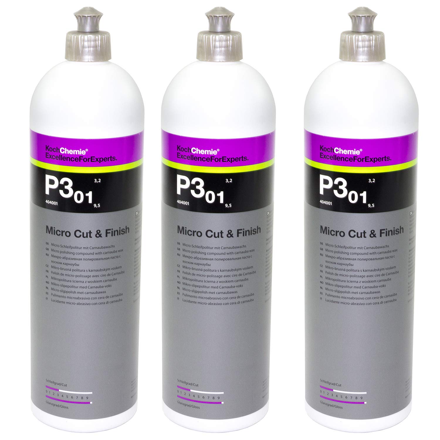 Micro Schleifpolitur mit Carnaubawachs Cut & Finish P3.01 Koch Chemie 3 Liter