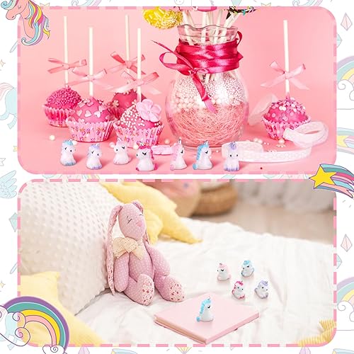 Miniatura 2 de Barydat 60 piezas de figuras miniatura de micro unicornio para jardín, casa de muñecas de unicornio, accesorios de jardín de hadas, paisaje de