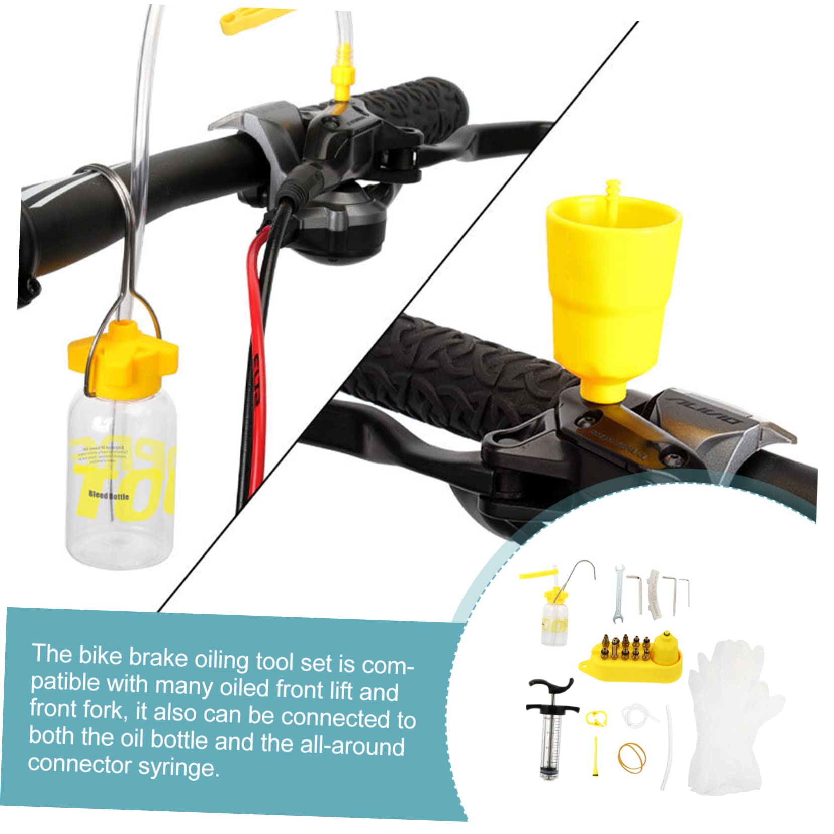 Sosoport 1set Kit di Riparazione Freni Disco Idraulici per Bici Completo di Attrezzi per Cambiare e Manutenzione con Giunti Strumento per Ciclisti