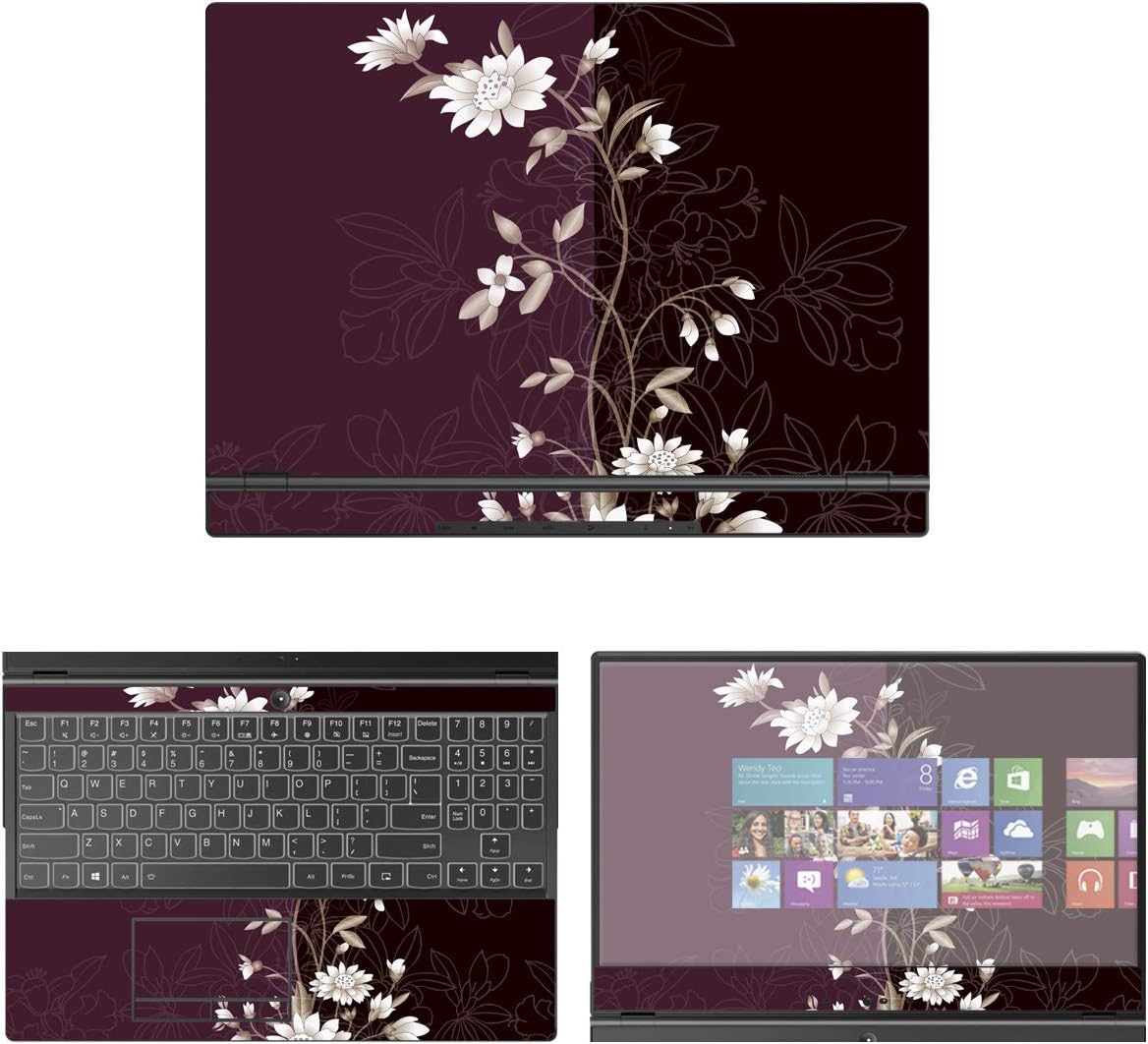 Decalrus Protective Decal Floral Skin Sticker for Lenovo