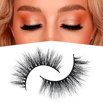 Arison Lashes 3D Mink Lashes False Fake Eyelashes Wispy Strips Silk Reusable Handmade Real Long Fur Soft Dramatic Natural Look 1 Pair Package for Women Makeup3D661