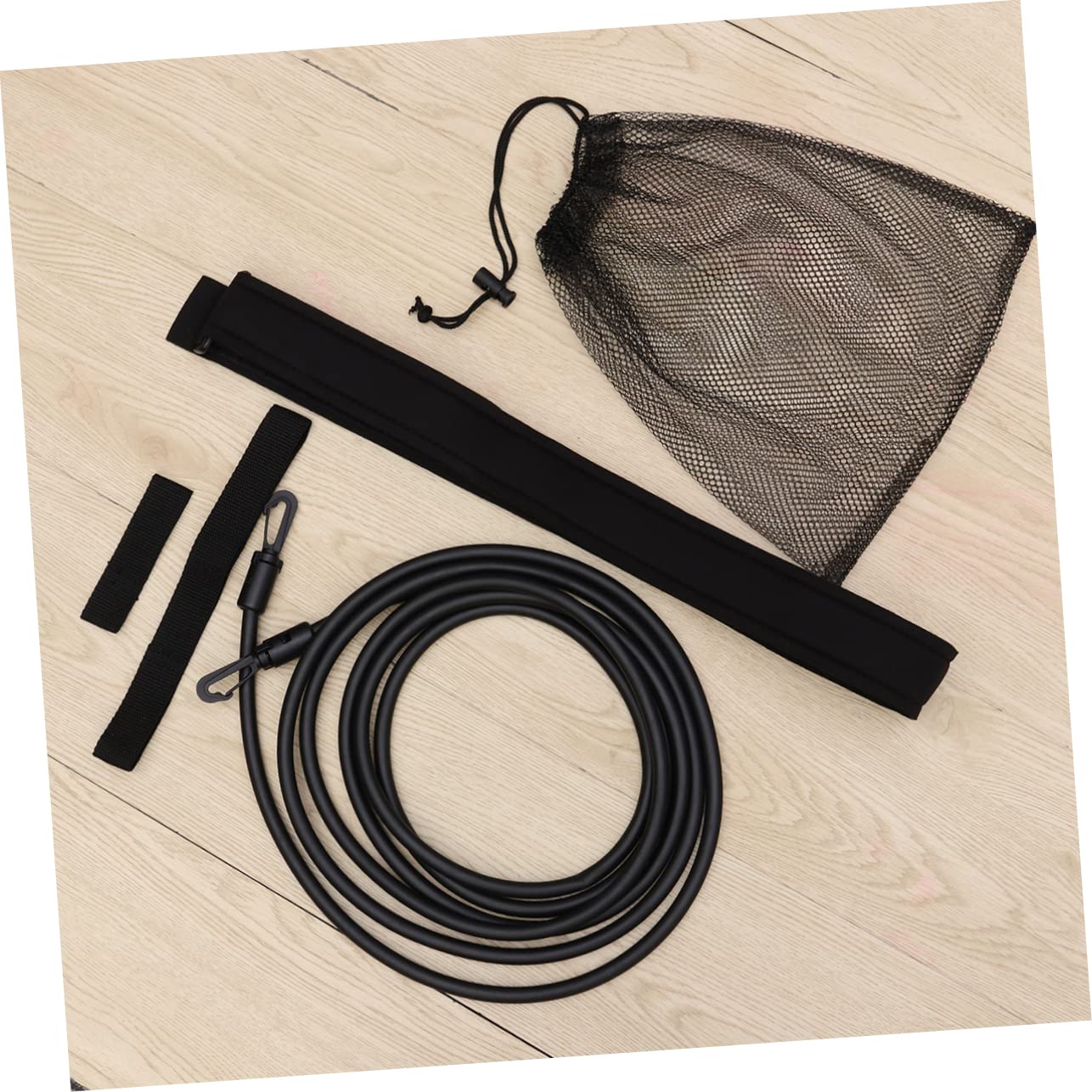 Mikikit 1 Set Swim Resistance Training Adult Swim Belt Belt Pool Accessories Strength Lap Black