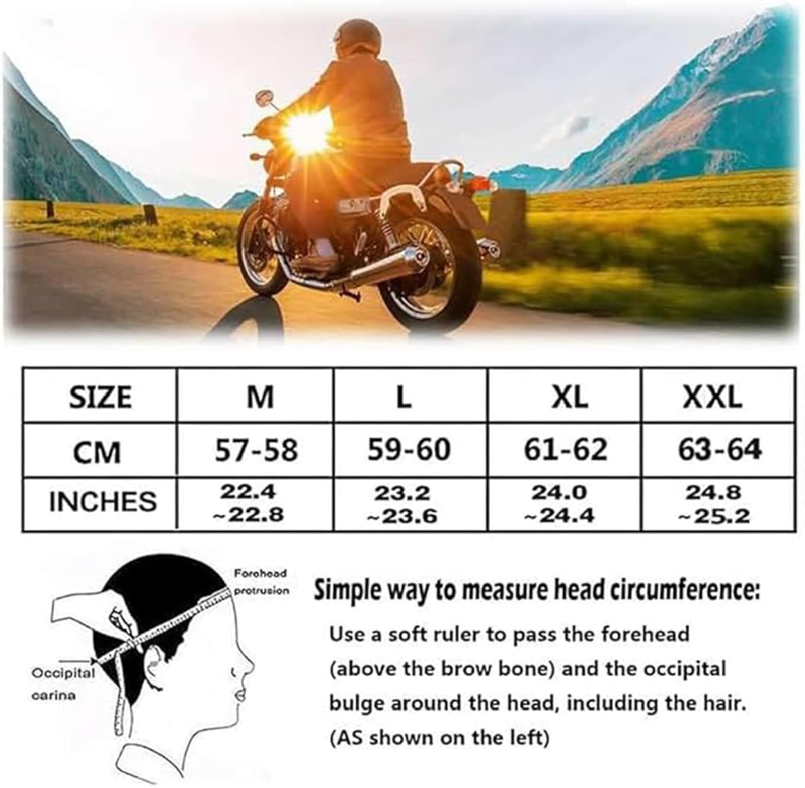 Casque de Moto rétro, Casque Jet, Casque de Scooter avec Lunettes, Casque Demi-Coque certifié ECE pour Hommes et Femmes, Casque Demi-Coque Allemand E,M57-58CM