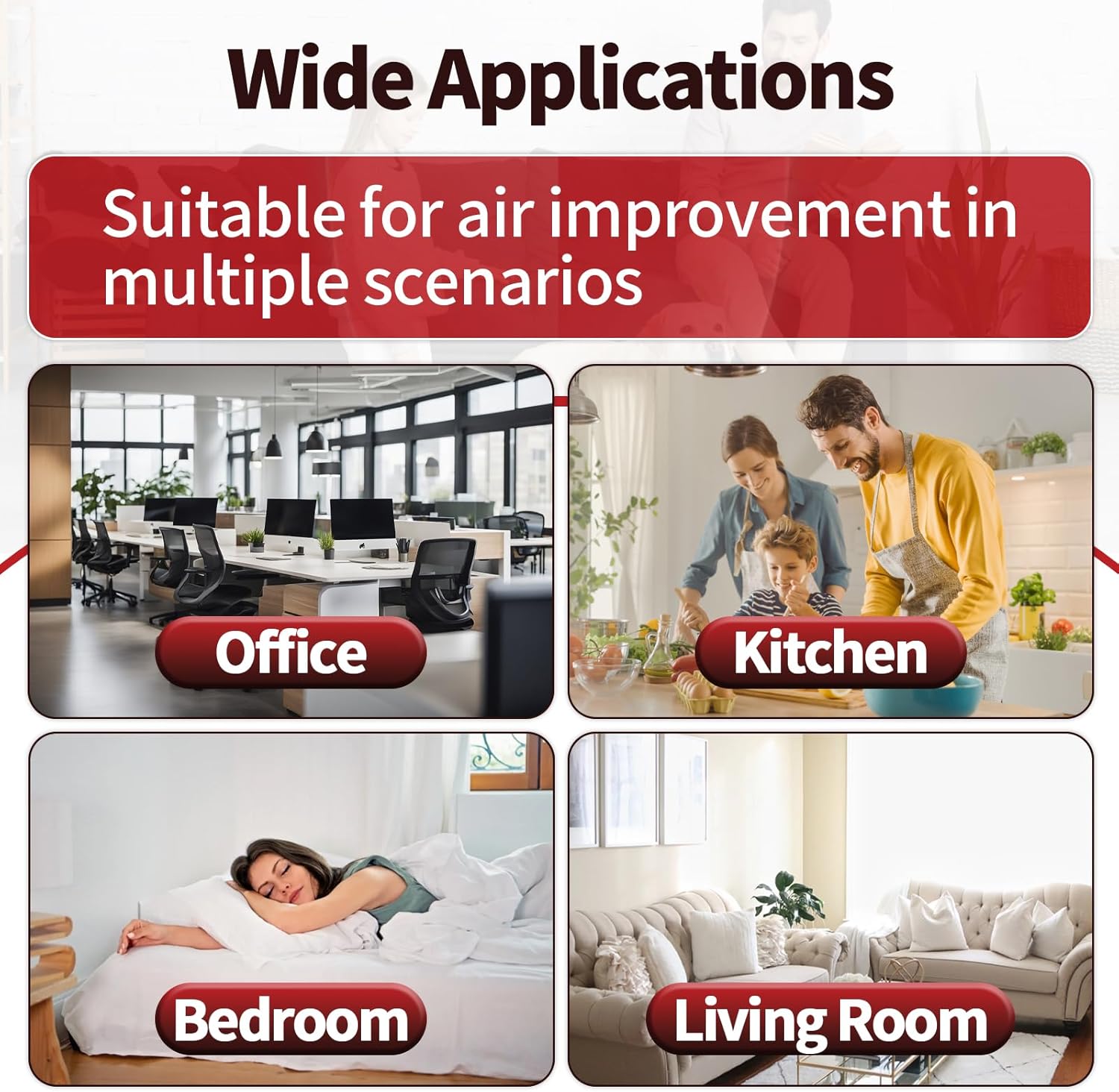 4 Pcs TL2867 Filtration Replacement Compatible with MOOKA Air Purifier, 3-in-1 High-Efficiency Filtration with Activated Carbon Filter, Ultra-Silent and Long-Lasting Performance