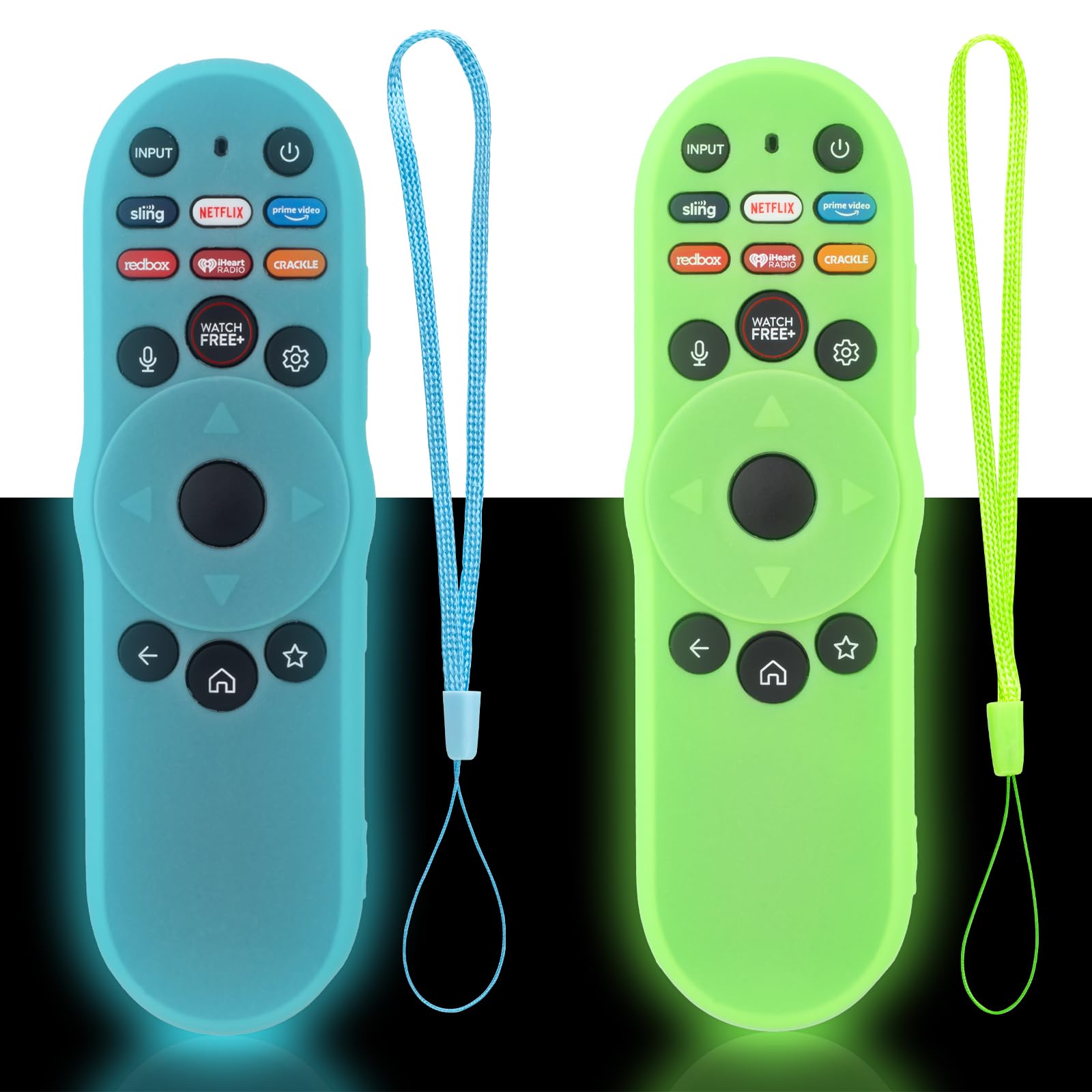 Photo 1 of BE Beautiful Earth 2 Pack Remote Cover for VIZIO XRT270, Glow Green + Glow Blue