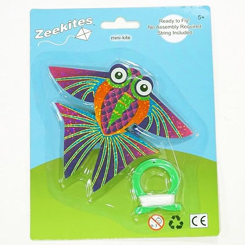 zeekites Mini cometa con cintas de cola. Listo para volar. Un montón disponibles surtidos.