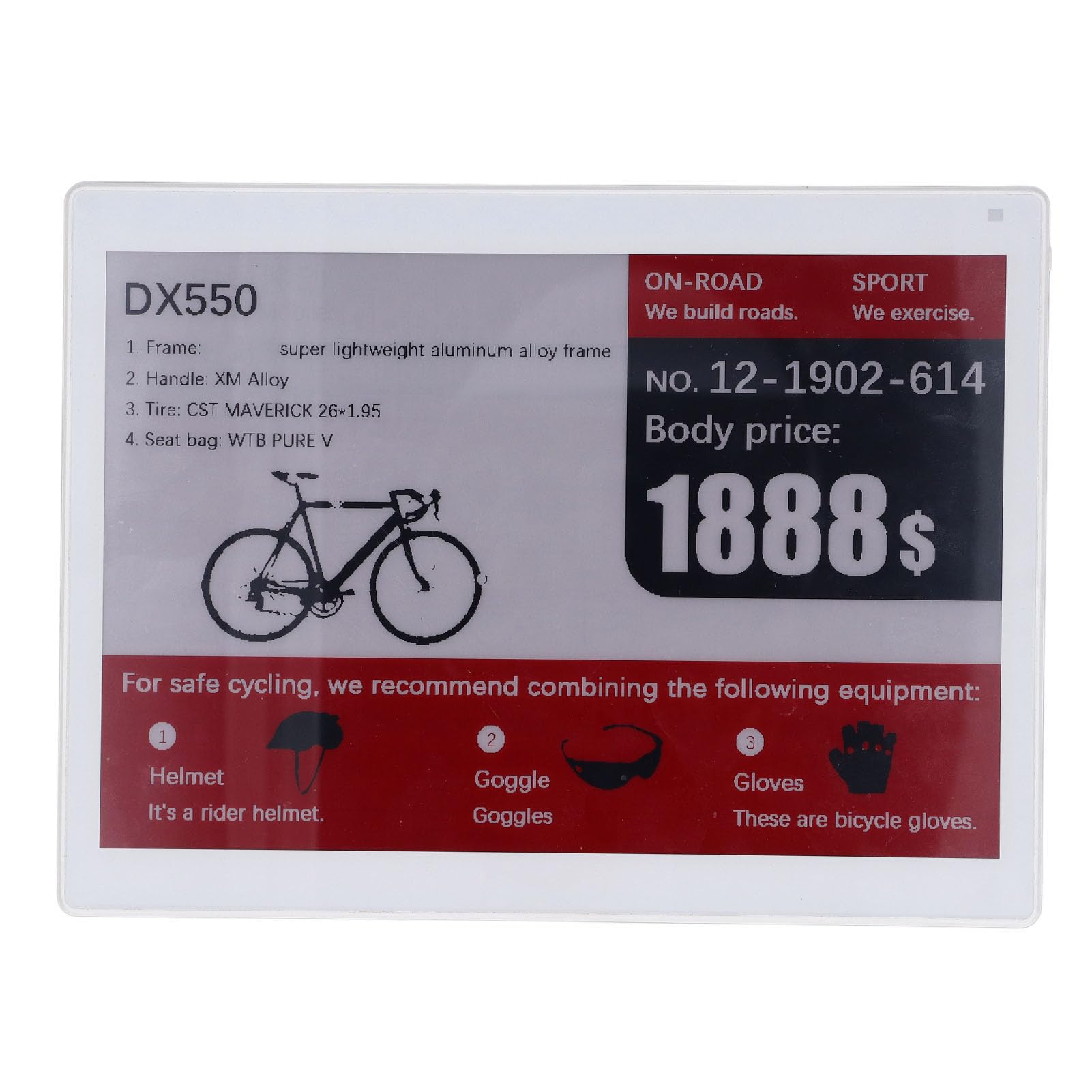 Wyświetlacz E Paper o Przekątnej 10,2 Cala, 3-kolorowy Wyświetlacz Cyfrowy z technologią Bluetooth E Ink, moduł LCD z Ekranem E Ink o Wysokim Kontraście 4000 MAh z Szablonami do