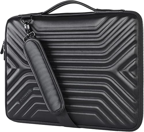 Miniatura 1 de DOMISO Funda para laptop de 15.6 pulgadas con correa, funda protectora impermeable a prueba de golpes para portátiles de 15 a 15.6 pulgadas, MacBook