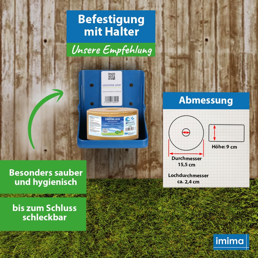 ZINCOBLOCK 2x3kg – Pietre da leccare per Cavalli con Zinco, Ferro, Cobalto e Selenio – Sale mediterraneo – integratore Minerale