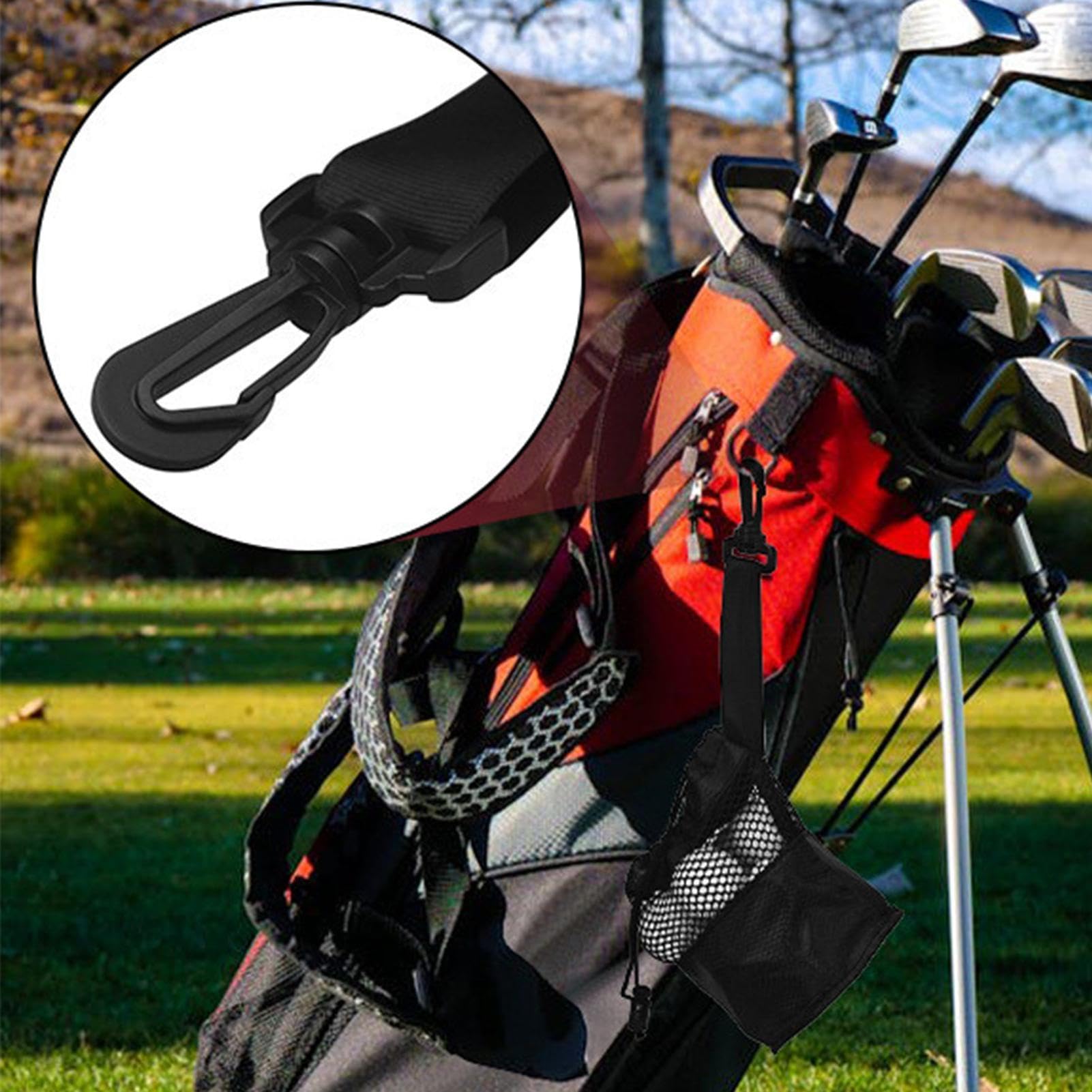Sac de Balle de Golf en Maille, Sac de Rangement de balles de Golf - Sac en Filet Respirant de Grande capacité - Sac en Filet Noir, Sac de Conduite Portable, Terrain d'entraînement,
