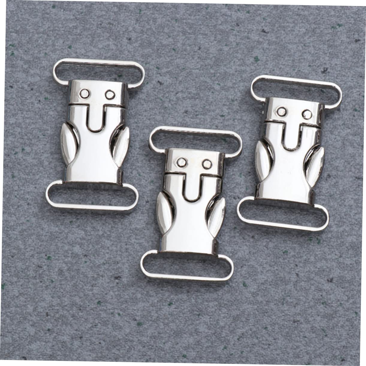STOBOK 10pcs Silver Metal Side Release Durable for Webbing for Collars and Backpack Engraveable Finish for Custom Branding - Image 2