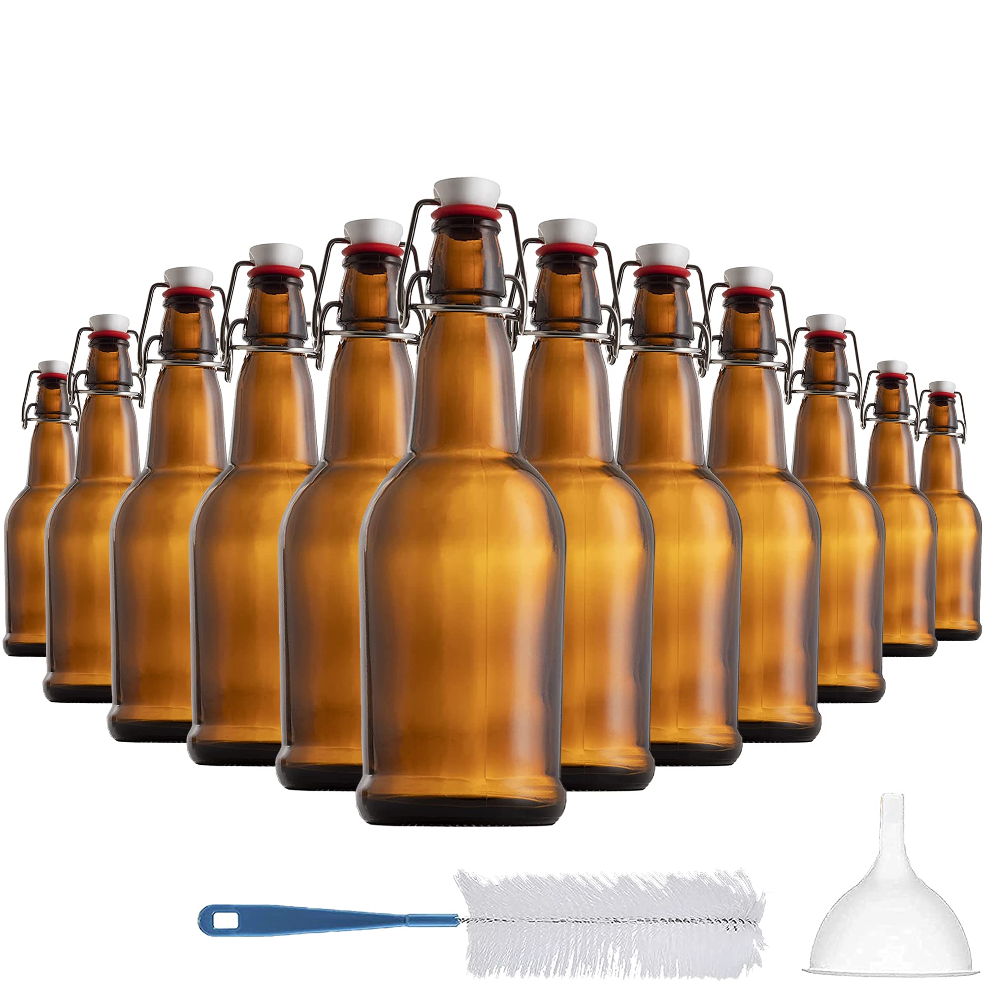 Buy Chef’s Star 16 Oz Empty Bottles, Swing Top Glass Bottles, Flip Top