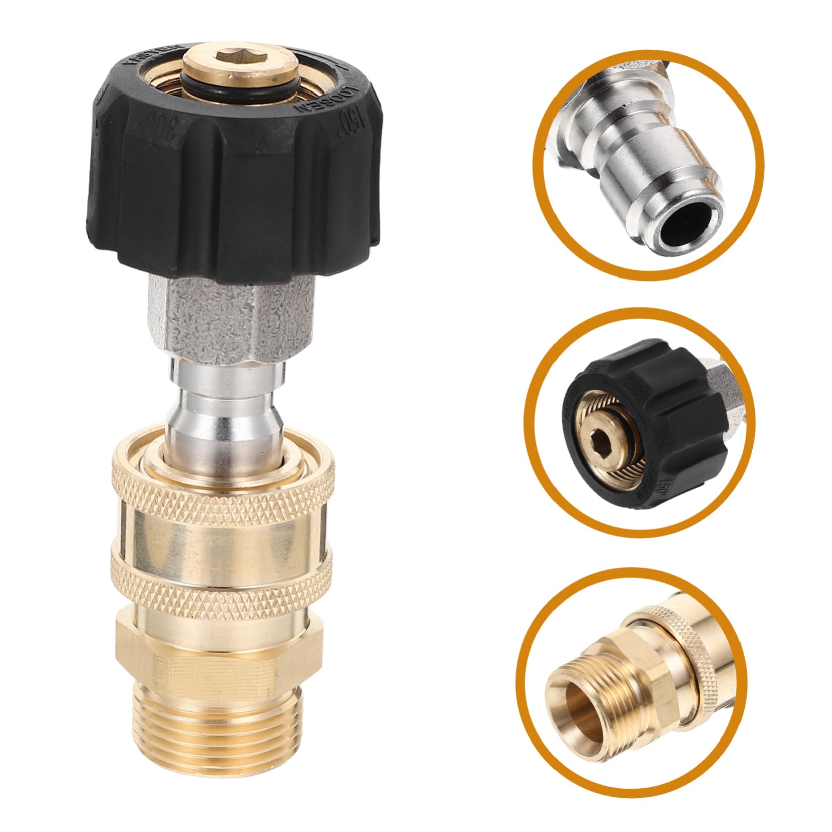 UKCOCO 3 Juegos De Adaptadores Macho De Función Rápida Adaptador En Y Conector para Hidrolavadora Conector De Manguera De Alta Presión Acoplador para Hidrolavadora Conector De