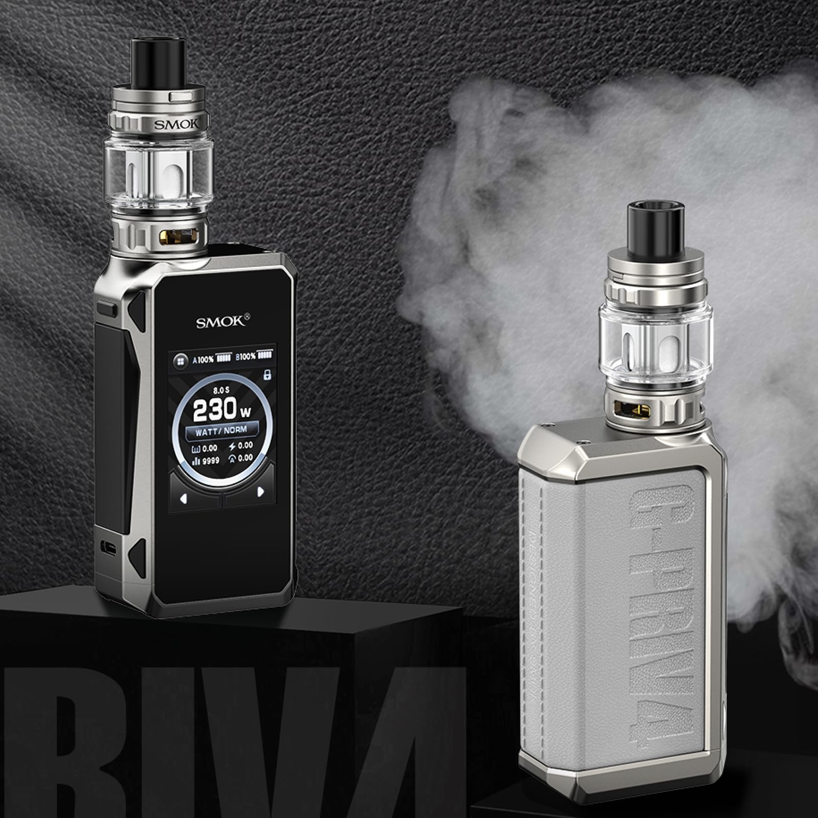 SMOK G-PRIV 4 Box Mod Vape Kit Akkuträger 5–230W TFV18 Mini 6,5 ml Grau | E-Zigarette mit 2,0-Zoll-Touchscreen IQ-M Chip breitem Feuertaster 6,5-ml-Verdampfer für DL Dual 18650 ohne Akkus Type-C 2,0A