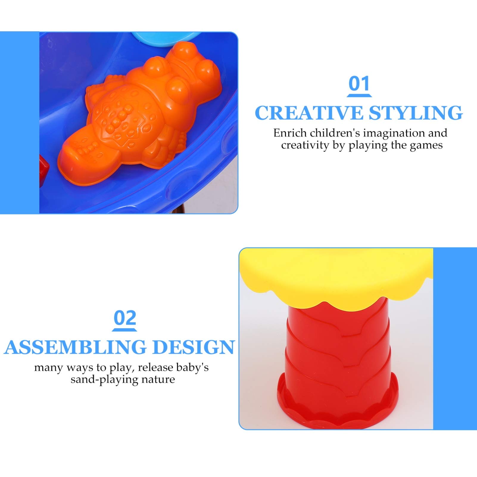 Clear Liner Sand and Water Activity Center with Lid and 2 Casters