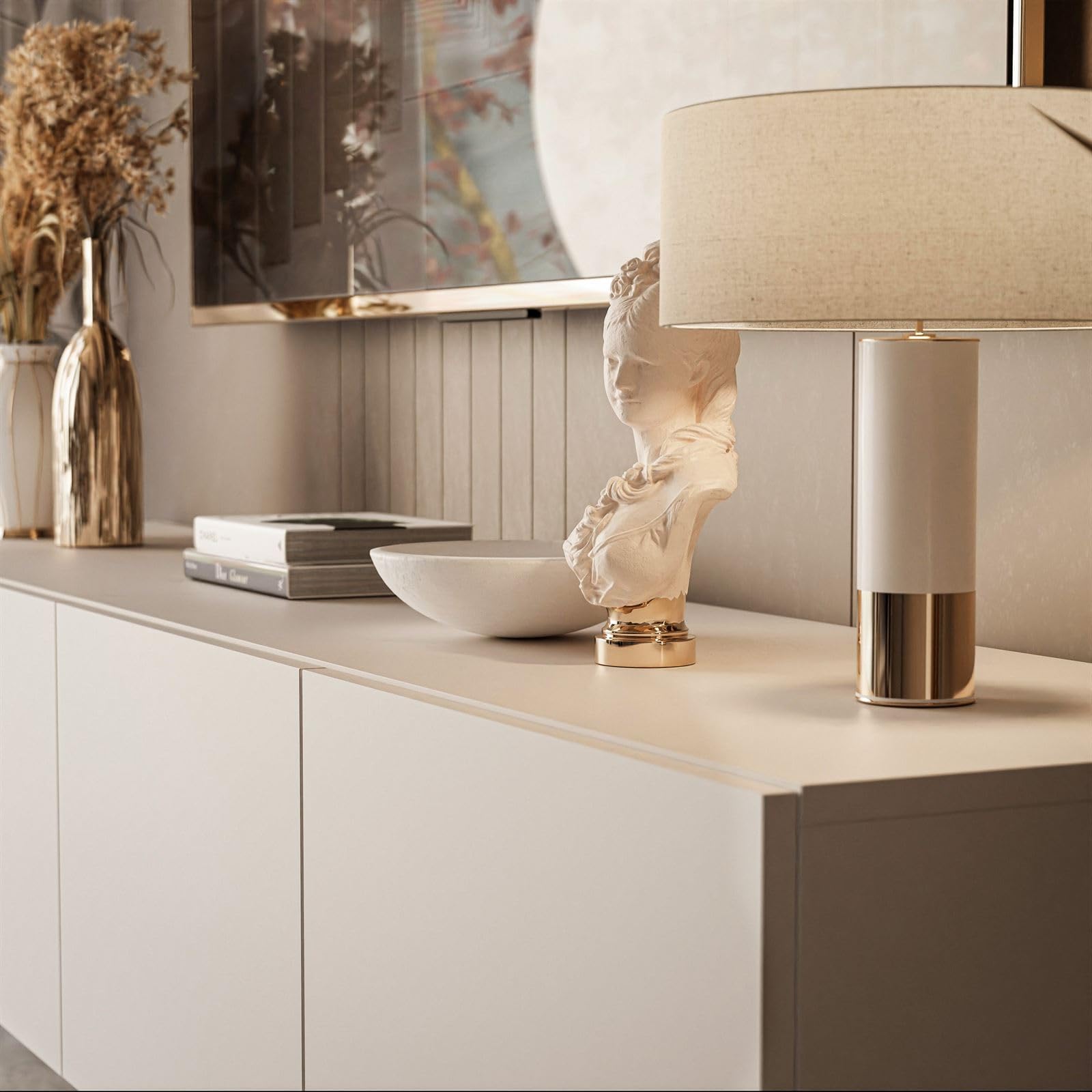 Lookway COLGANTE TV-Schrank 200 cm Kaschmir Matt | Hängende TV-Konsole, Optionale LED-Beleuchtung, Ohne LED-Beleuchtung