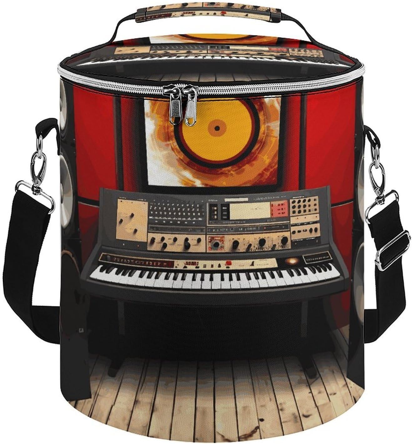 Music Studio Lunch Bag 15L, Insulated Picnic Basket with Leakproof Design - Large Cooler Tote for Camping, Beach, Hiking & Groceries