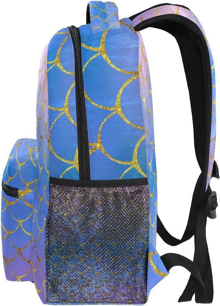 Holiday Deals 🛒 ZOEO Girls Backpacks Purple Mermaid Scales Gold Marble Kids School Bookbags Travel Laptop Daypack Bag Purse for Teens Women Free Shipping Over $50 ZOEO Girls Backpacks Purple Mermaid Scales Gold Marble Kids School Bookbags Travel Laptop Daypack Bag Purse for Teens Women
