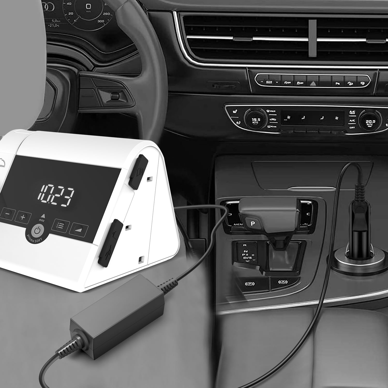 KFD DC 12V-24V Adapter KFZ Netzteil Auto Ladekabel für Löwenstein Prisma Smart Plus/Max Soft Plus/Max CPAP Medical Spannungswandler 12V auf 24V 12 Volt Skynet ELK-A069 WM 24469 DC Travel Car Charger