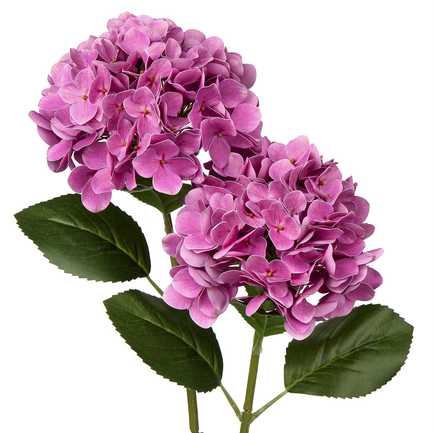 Ortensia Artificiale Real Touch 63 Cm – Fiore Finto In Seta – Pesca – Per Matrimonio, Centrotavola E Decorazione Casa (2 Pezzi)