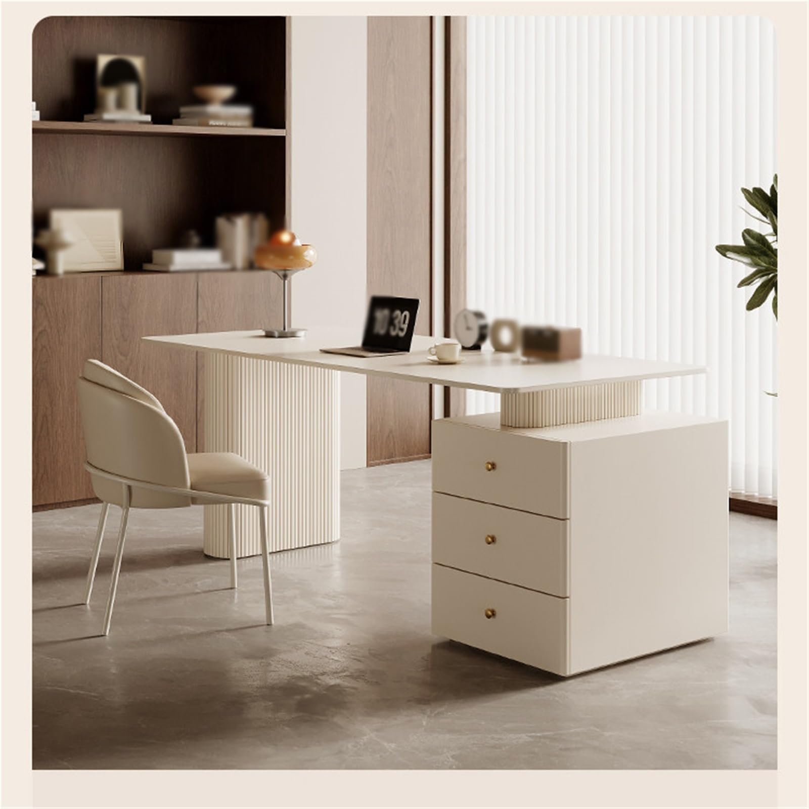 Scrivania Tavolo da ufficio con armadio di stoccaggio Computer Desk