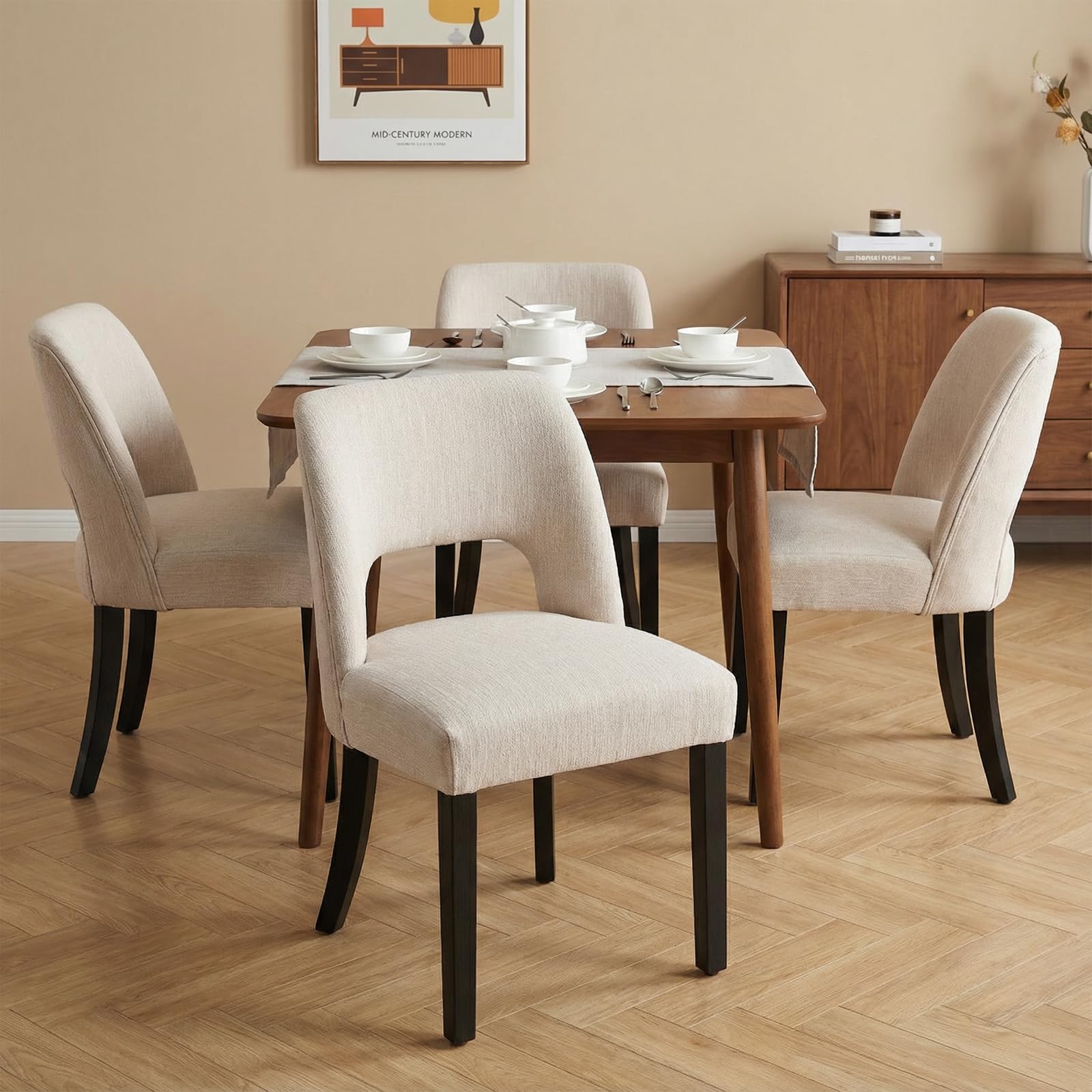 keoni Wooden Dining Chairs Set of 4