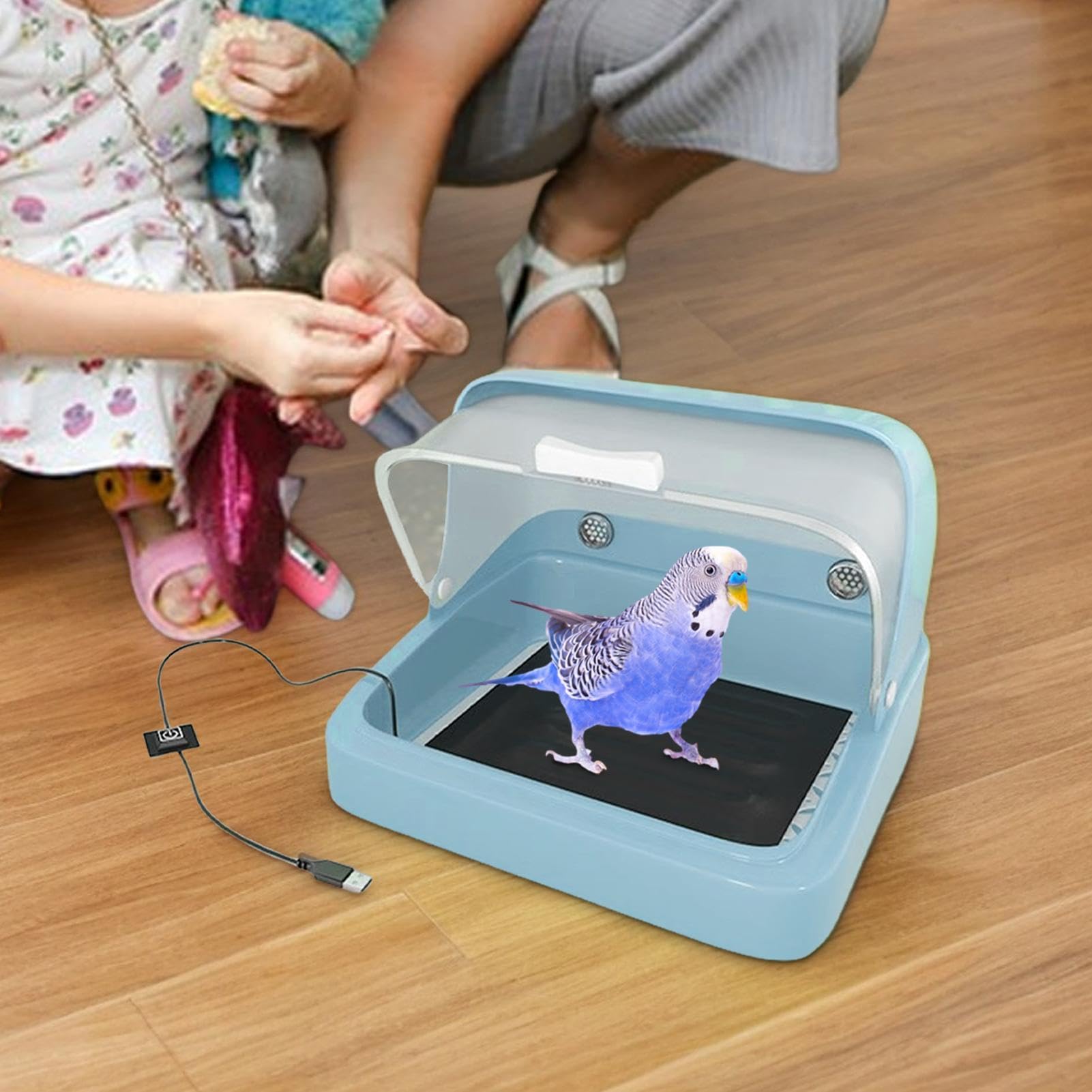Baby Chick Brooder, Chick Warmer Bird Incubator Brooder, Nidificazione traspirante, 3 temperatura regolabile 30 x 26 x 22 cm Pad riscaldante, forniture per animali domestici | Scaldapulcini Temp. Regolabile, Facile Pulizia Per Pappagalli Giovani, Anatrocc
