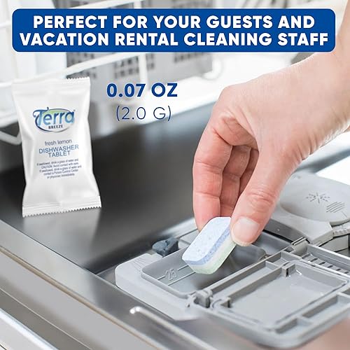Miniatura 5 de Tabletas para lavavajillas envueltas individualmente  Detergente para lavavajillas  Cápsulas de jabón para platos  Aroma de limón fresco  Limpieza