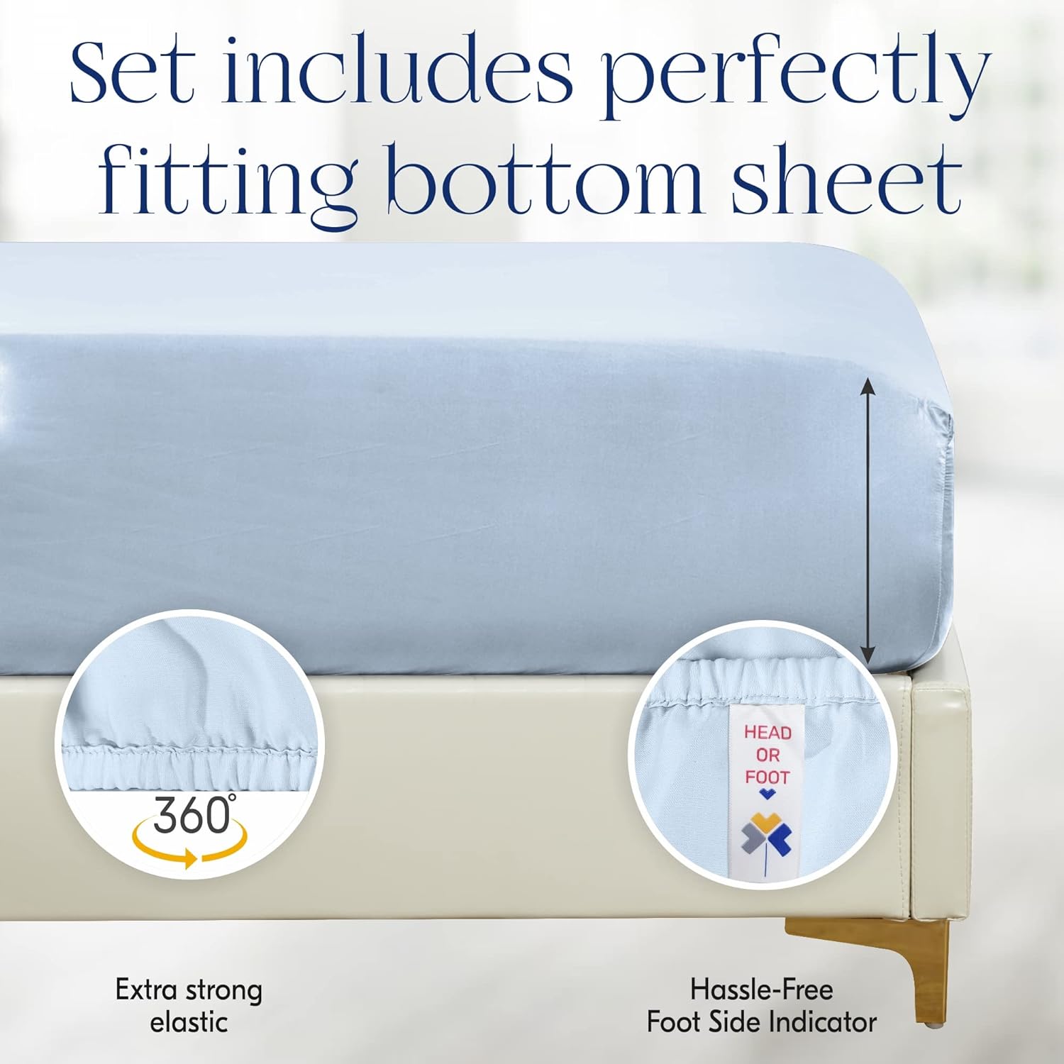 40% Off Discount California Design Den - Finest Queen Cotton Sheet Set, Soft 100% Cotton Cooling Sheets Deep Pockets Snug Fit Elastic, 500 Thread Count, 4-Pc Set, Sheet Sets for Bed (Solid - Light Blue) Crazy Clearance California Design Den - Finest Queen Cotton Sheet Set, Soft 100% Cotton Cooling Sheets Deep Pockets Snug Fit Elastic, 500 Thread Count, 4-Pc Set, Sheet Sets for Bed (Solid - Light Blue)