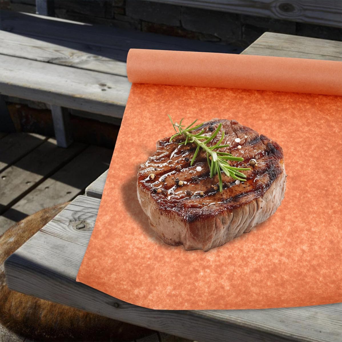 Natural Kraft Paper Roll Non Stick, Grease Proof for Smoking Meat