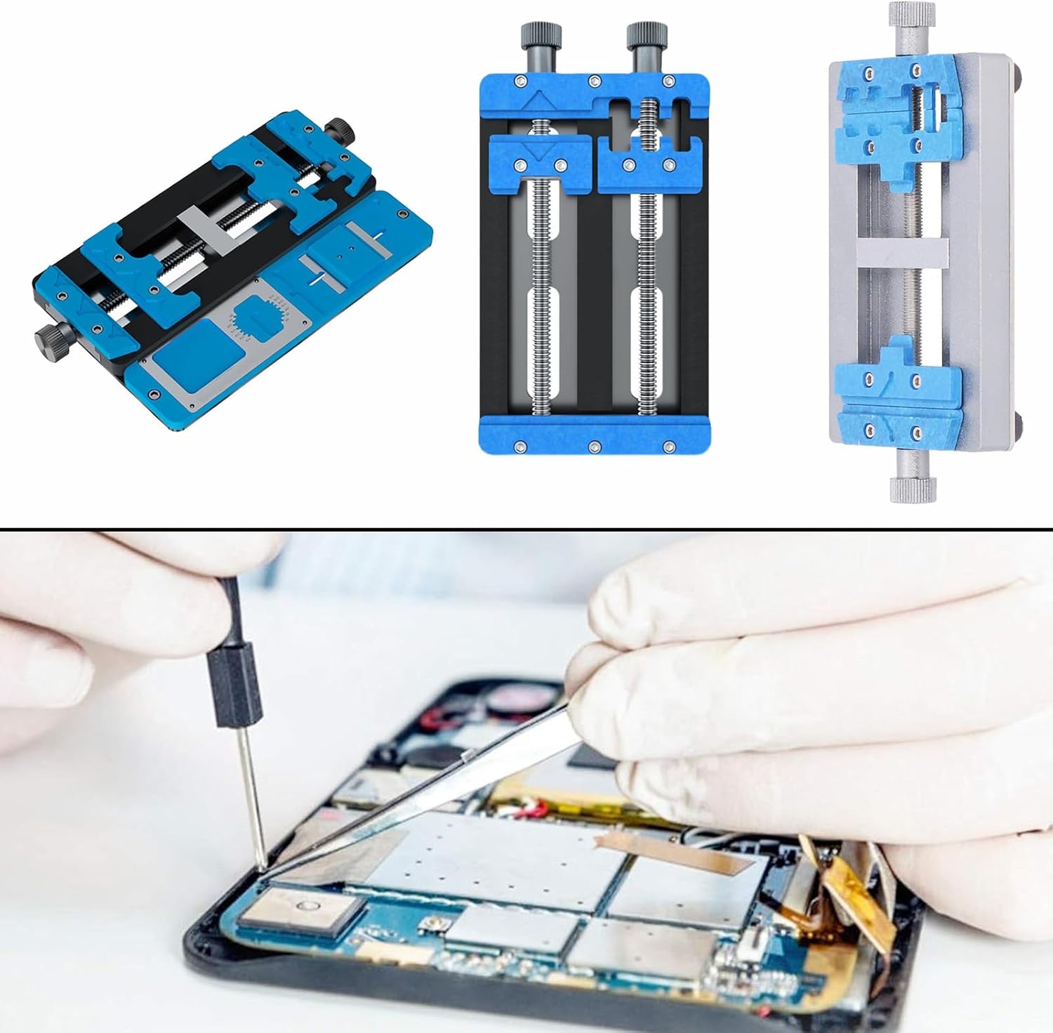 Multifunctional Professional PCB Fixing Clamp with Dual Axis, High-Temperature Resistant Circuit Board Repair Fixture for IC Chip and Phone Motherboard (K23 Pro)