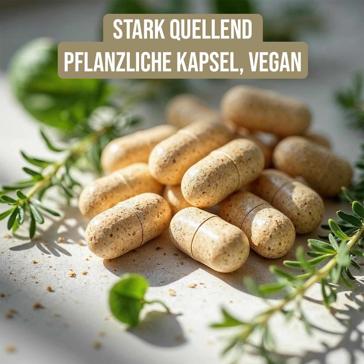 RheinNatur Glucomannan Kapseln 250 Stück - Natürlicher Ballaststoff aus der Konjak-Wurzel - Vegan
