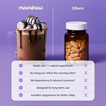 Amazon.com: MoonBrew Nighttime Magnesium Hot Cocoa, Natural Sleep