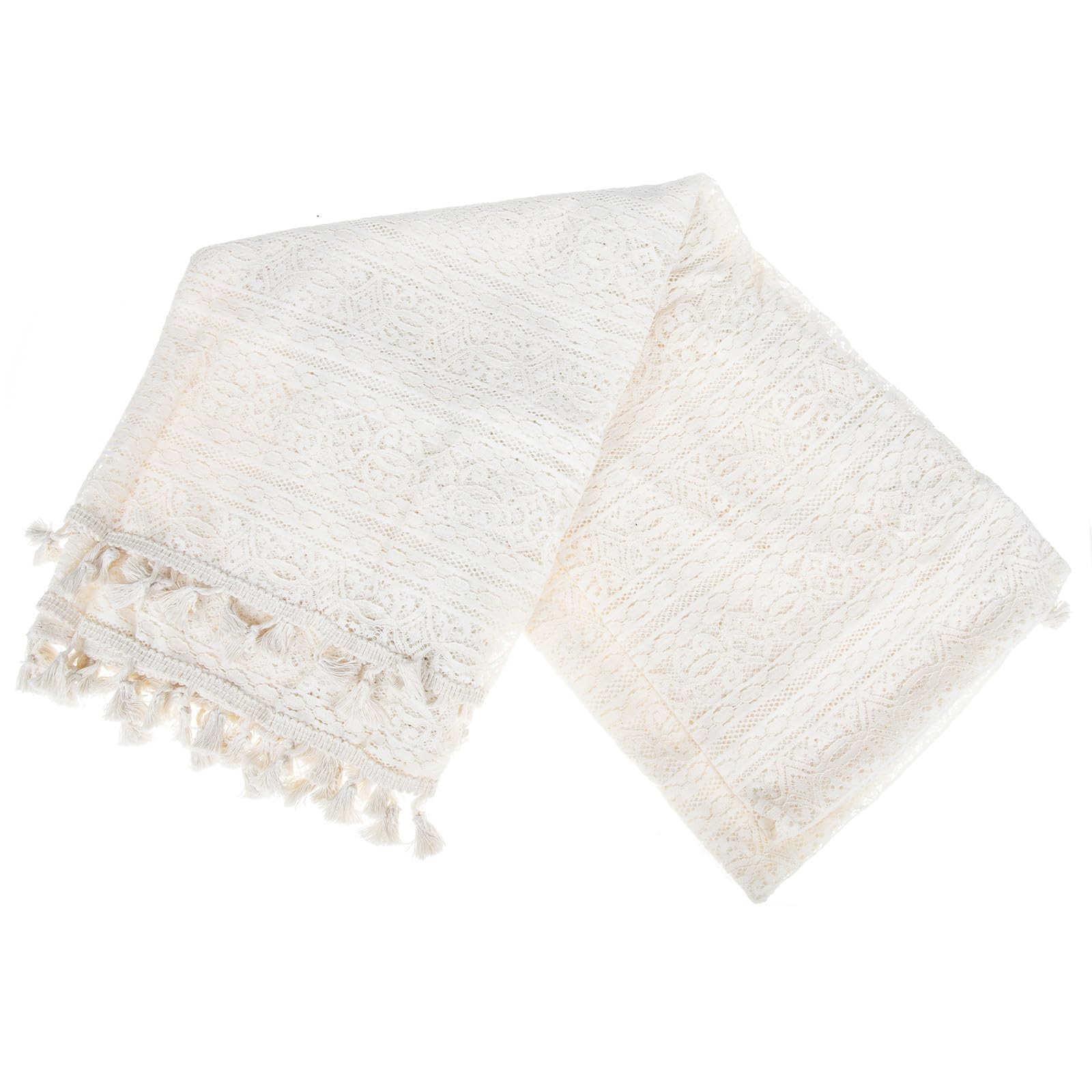 Nappe table ronde et carrée en dentelle crochet pour dîner vintage chic