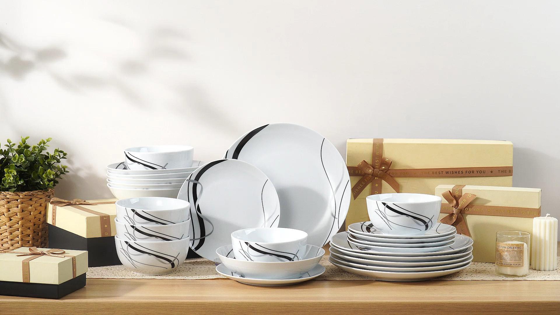 Amazon.com | VEWEET Porcelain Dinnerware Sets for 4, 12 Pieces