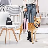 Vista 3 de voopet Eslinga para perro, ayuda a levantar las piernas, arnés portátil de soporte de cadera para ayudar a los perros para ayuda canina, arnés
