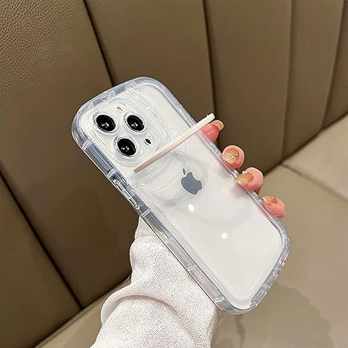 Miniatura 2 de Ownest Funda compatible con iPhone 11 con función atril transparente, diseño creativo con soporte para cámara para TPU delgado, a prueba de golpes,