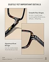 Vista 5 de TIJN Blue Light Blocking Glasses Women Men Retro Cat Eye Square Oval Anti Glare Screen Computer Gaming Daily Eyeglasses TR90