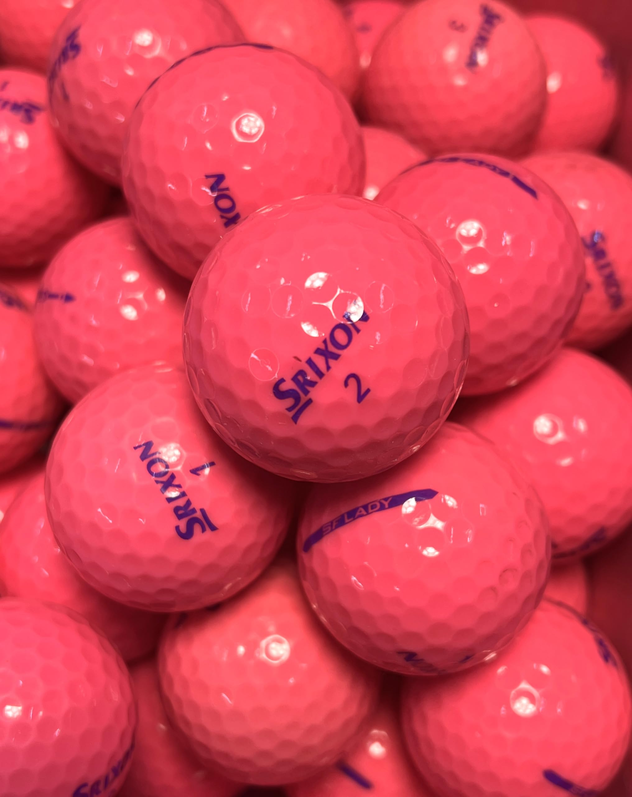 Golf Ball House…12 SF Lady Golf Balls for Srixon/Pink/Near Mint (AAAA) / Used-Recycled w/Mesh Bag
