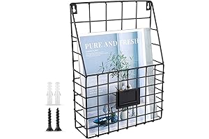Metal Wire Wall Mounted Magazine Rack