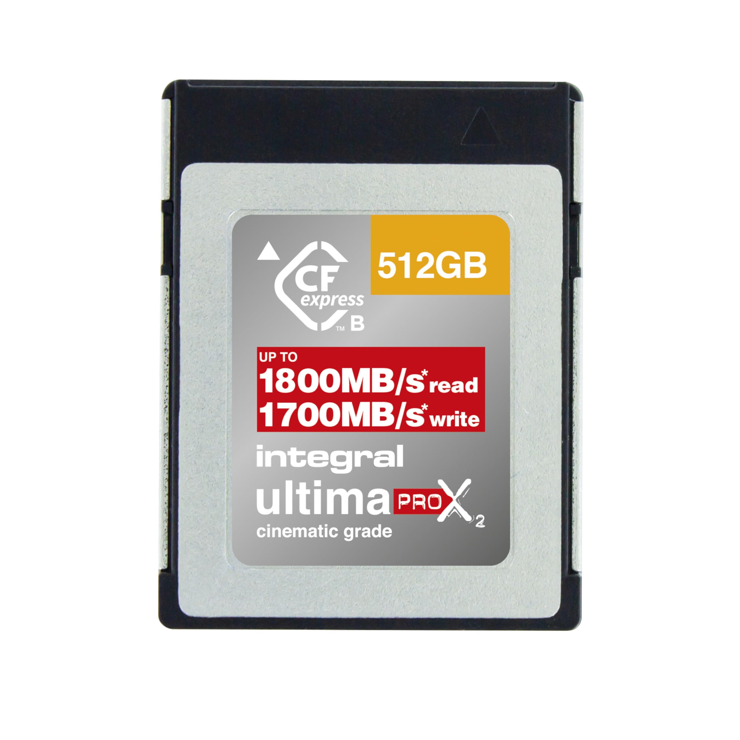 Integral Karta pamięci CFexpress 512 GB typu B 2.0 8K RAW i 4K 120 FPS 1800 MB/s prędkość zapisu 1700 MB/s zaprojektowana dla operatora i profesjonalnego fotografa