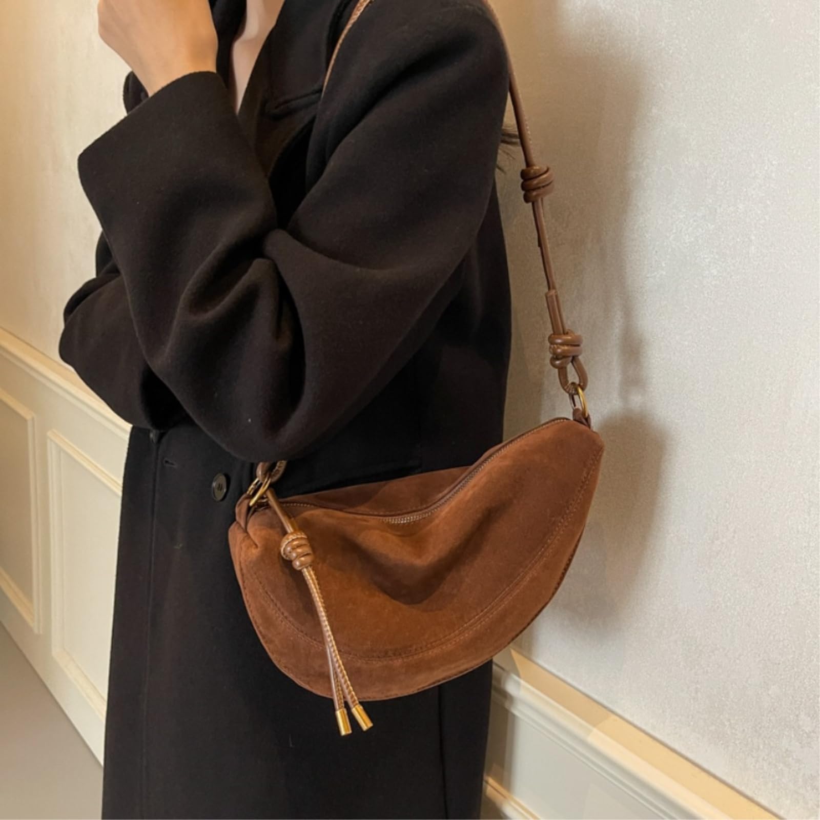Torba crossbody matowa retro dla kobiet jesień i zima nisza design ramię kurierski pieróg dojeżdżający do pracy pod pachami