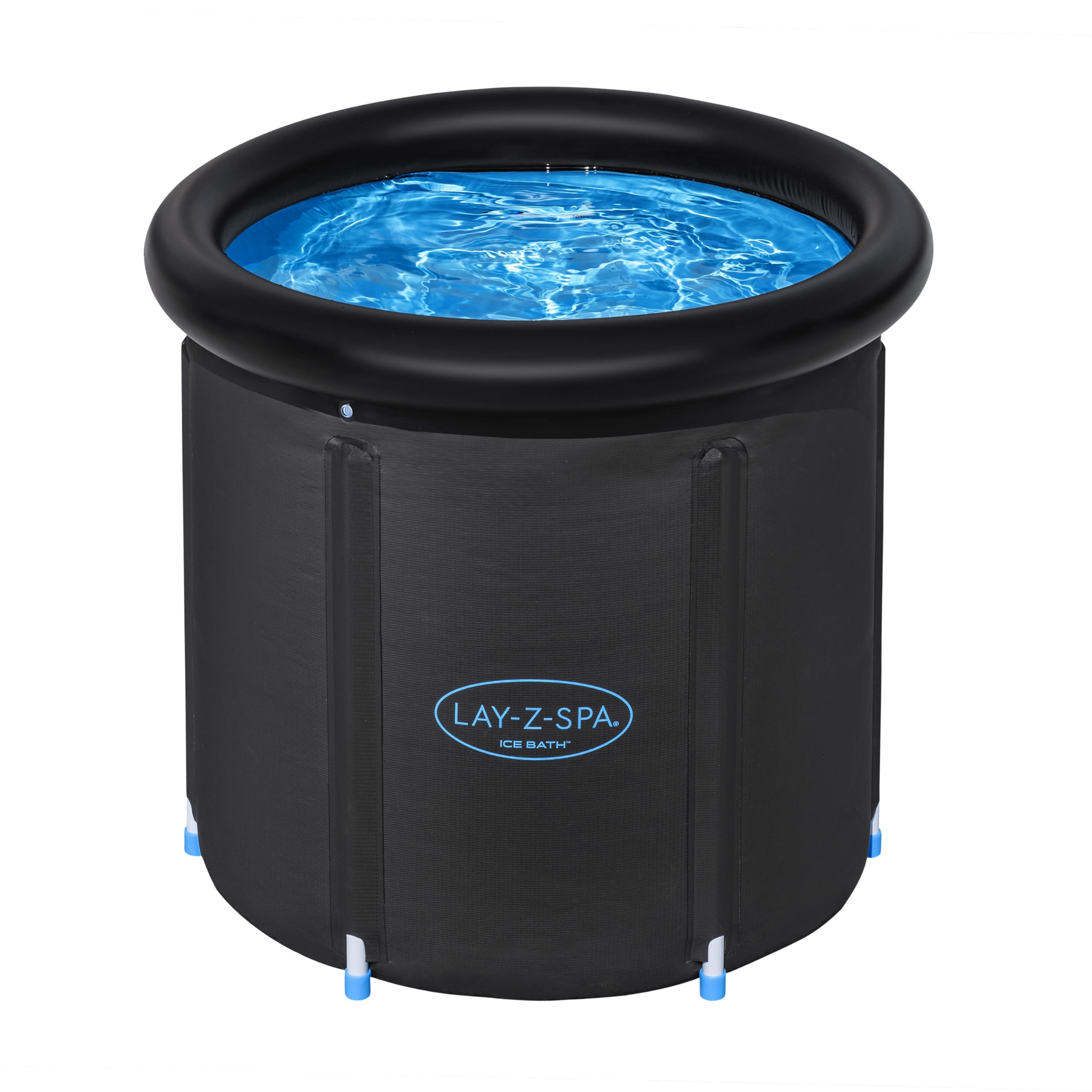 Bestway Lay-Z-Spa Eisbad Glacial Zen mit Filterpumpe Ø 86 x 75 cm rund - Kältebad für Regeneration, 230 L, TriTech Wände, Polar-Shield, Abdeckplane & Kartusche, Eisbad fürs Home Gym und Garten
