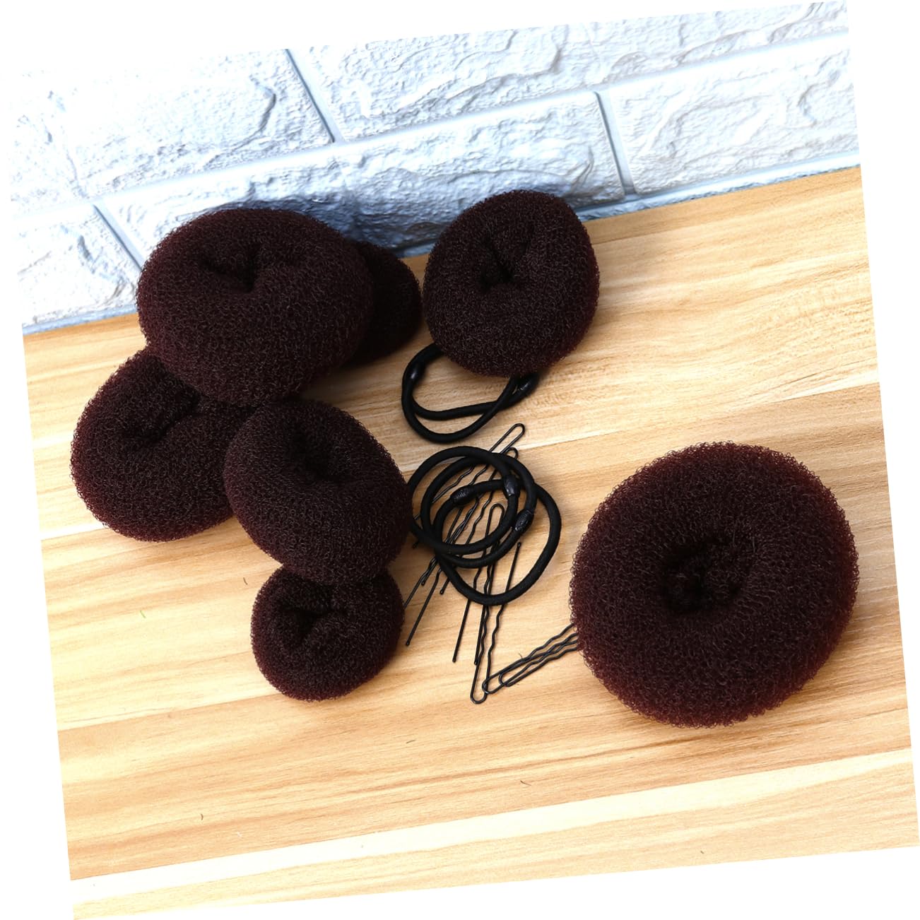 Angoily Practical Bun Ring Styler Maker Donut Hair Device Hair Bun Clips for Women Girls Donuts Rings U-shaped